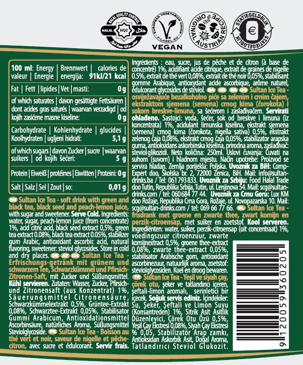 Sultan Ice-Tea (24 PACK)